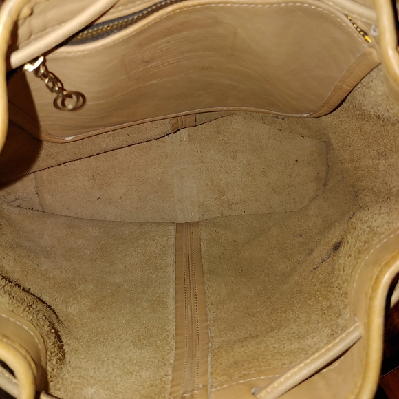 Coach vintage yellow/tan leather drawstring bucket bag 272-9933 - Picture 10 of 13